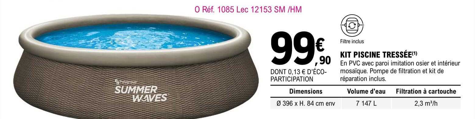 kit piscine tressée summer waves