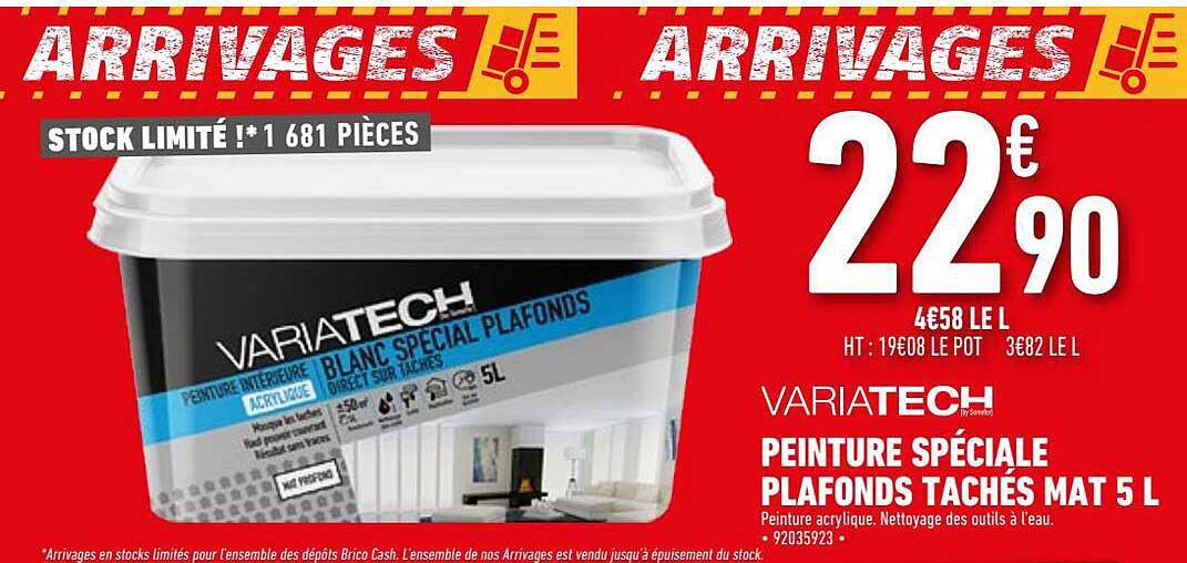 peinture spéciale plafonds tachés mat 5l variatech