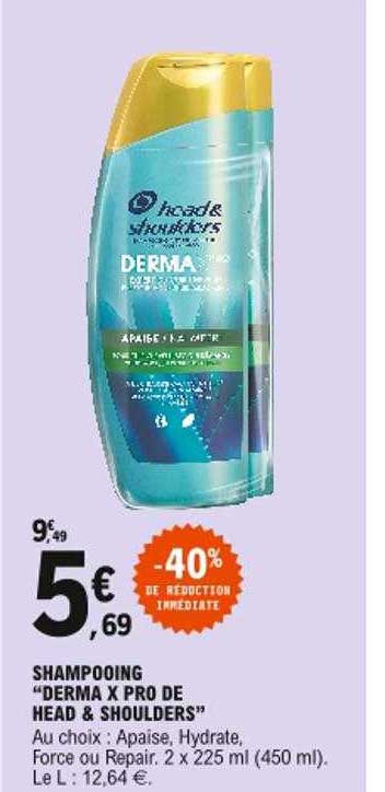 shampooing "derma x pro de head & shoulders"