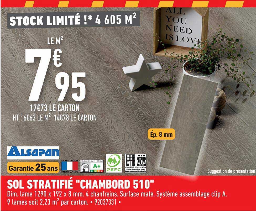 sol stratifié "chambord 510" alsapan