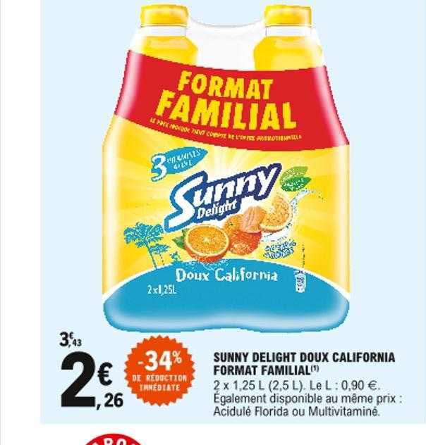 sunny delight doux california format familial