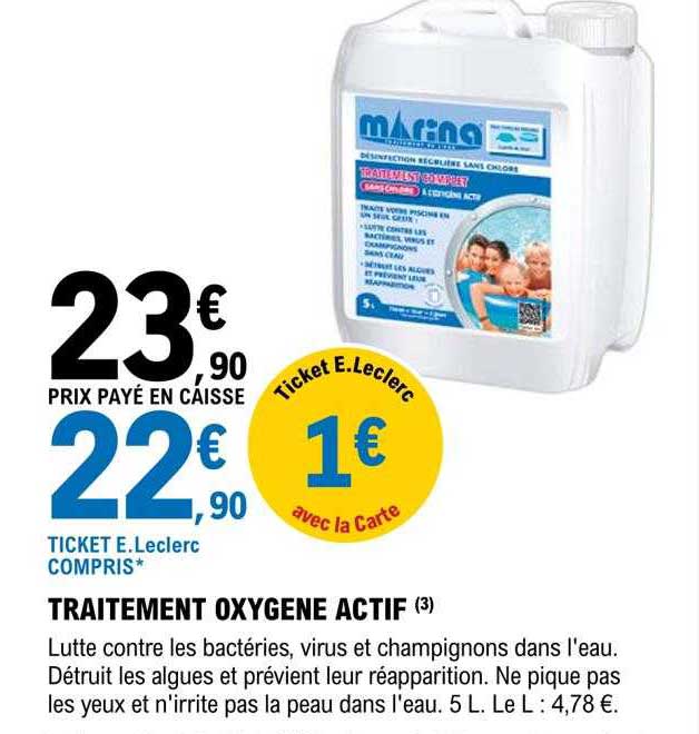 traitement oxygène actif marina