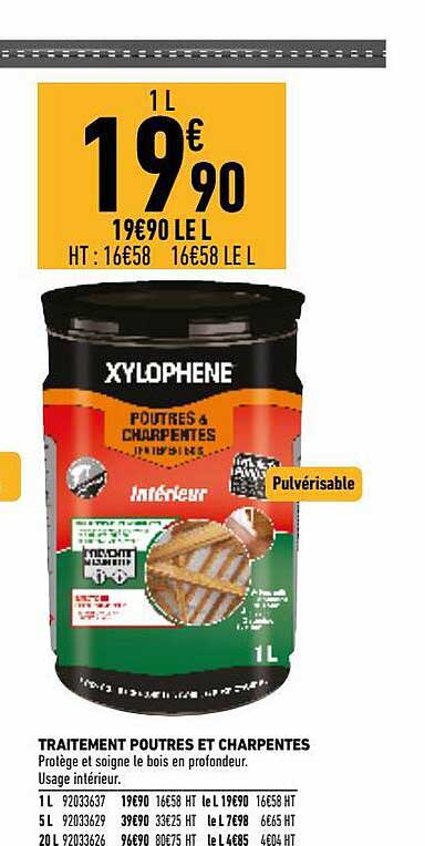 traitement poutres et charpentes  xylophene