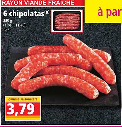 6 Chipolatas