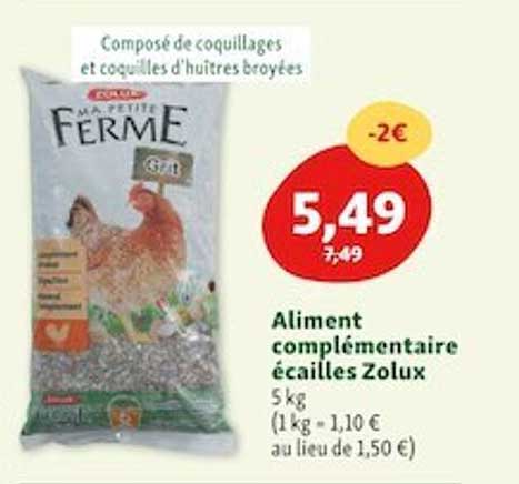 aliment complémentaire écailles zolux