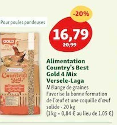 alimentation country's best gold 4 mix versele-laga