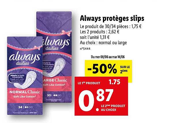 Always Protèges Slips
