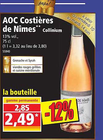aoc costières de nîmes collimium