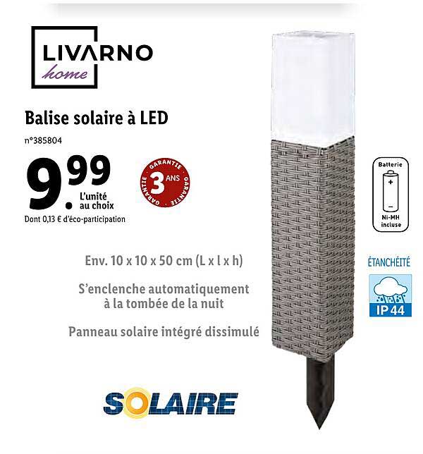 Balise Solaire à Led Livarno Home