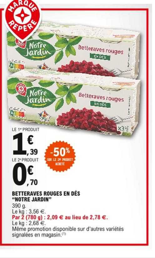 betteraves rouges en dés "notre jardin"