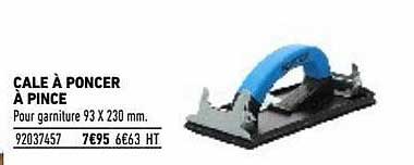 cale à poncer à pince