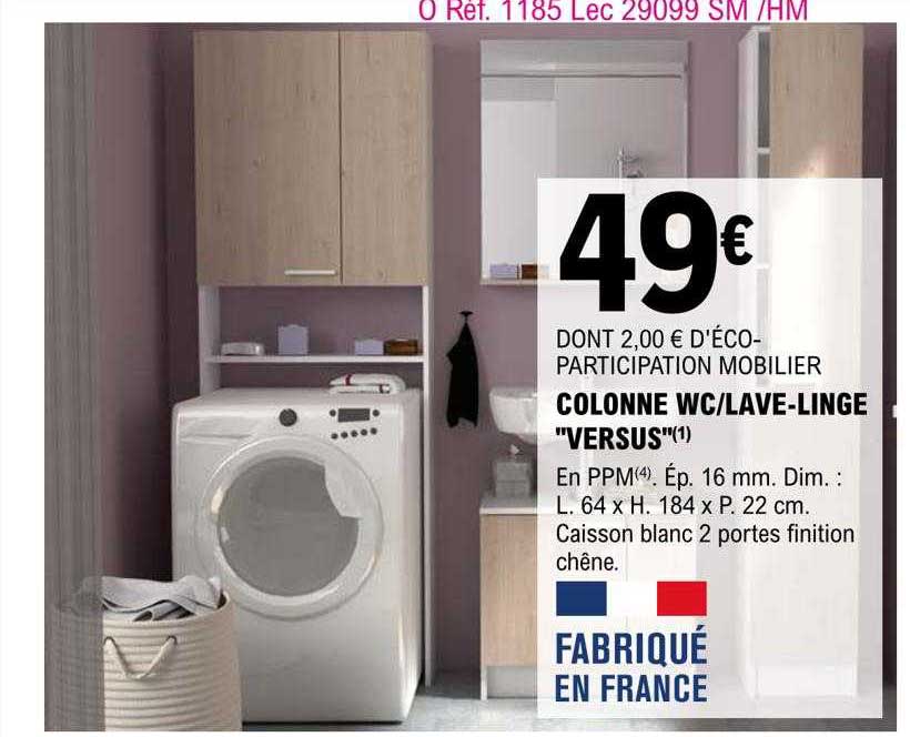 colonne wc-lave-linge "versus"