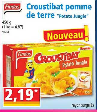 croustibat pomme de terre "potato jungle" findus