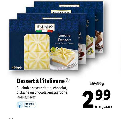 dessert à l'italienne italiamo