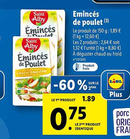 emincés de poulet saint alby