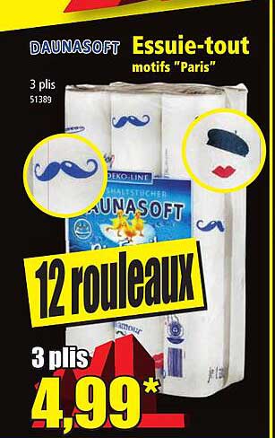 essuie-tout motifs "paris" daunasoft