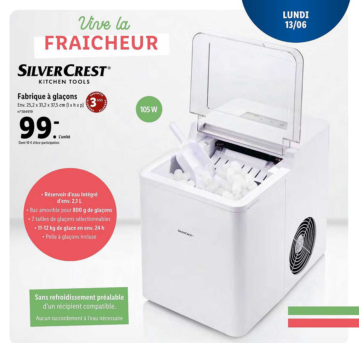 fabrique à glaçons silver crest