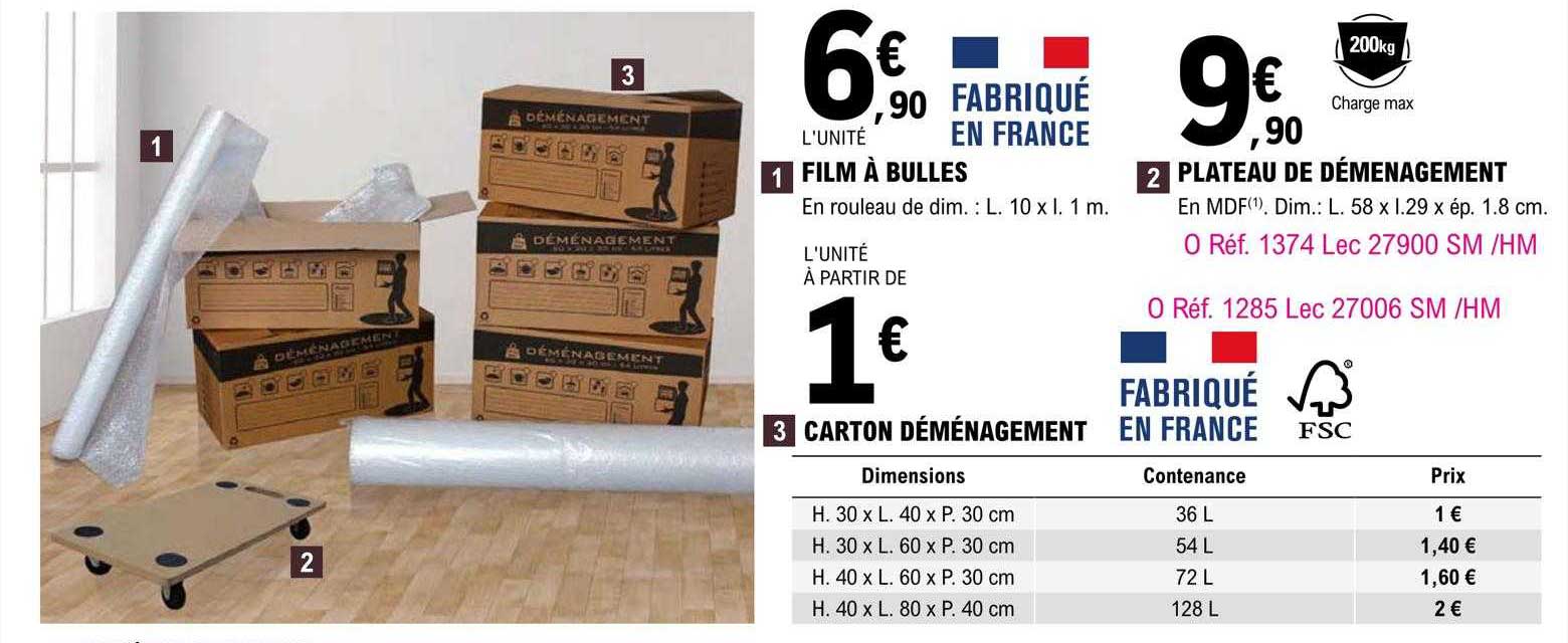Film à Bulles, Plateau De Déménagerment, Carton Déménagement