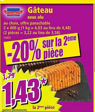 gâteau sous alu