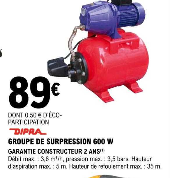 groupe de surpression 600 w dipra