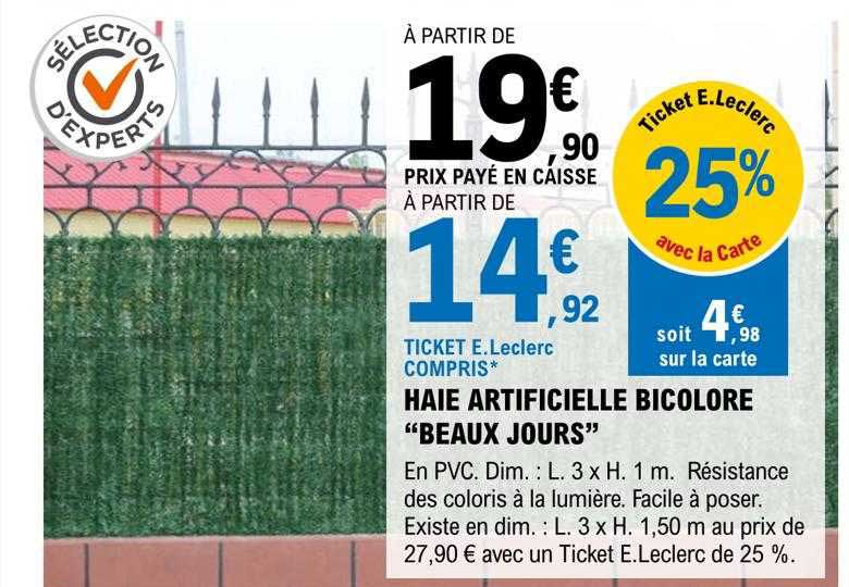 haie artificielle bicolore "beaux jours"