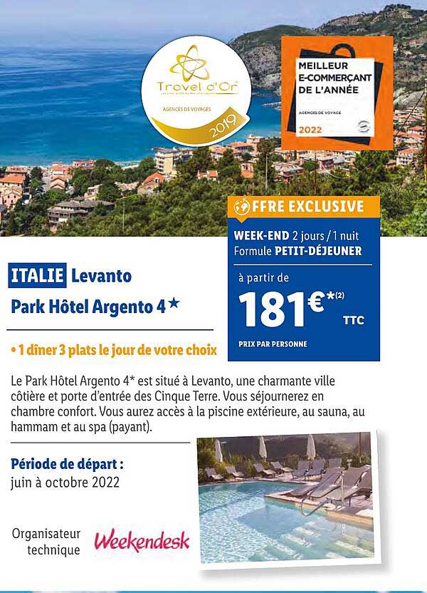 italie levanto park hôtel argento 4*