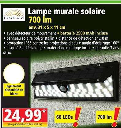 lampe murale solaire i-glow