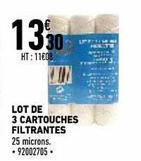 lot de 3 cartouches filtrantes