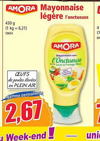 mayonnaise légère l'onctueuse amora