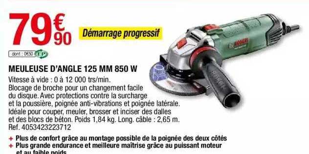 Meuleuse D'angle 125 Mm 850 W Bosch