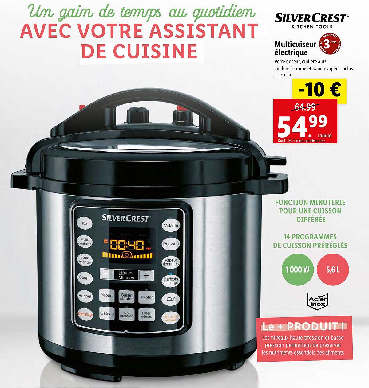 Multicuiseur électrique Silver Crest