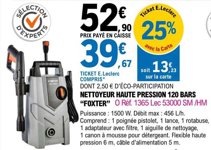nettoyeur haute pression 120 bars "foxter"
