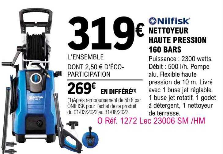 nettoyeur haute pression 160 bars nilfisk