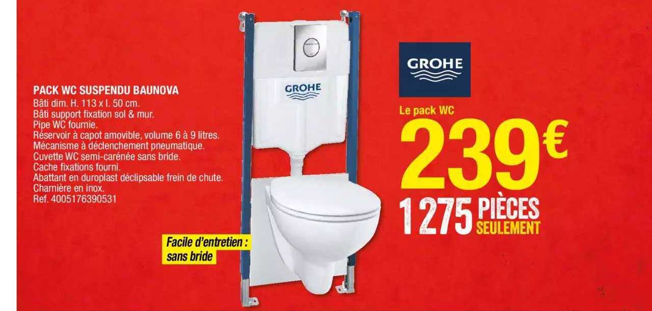 Pack Wc Suspendu Baunova Grohe
