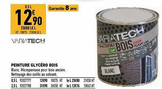 peinture glycéro bois variatech