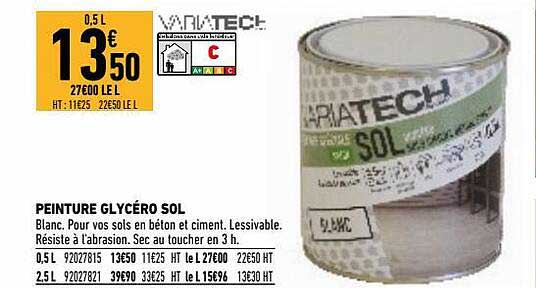 peinture glycéro sol variatech