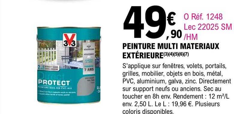 peinture multi matériaux extérieur