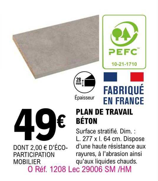 Plan De Travail Béton