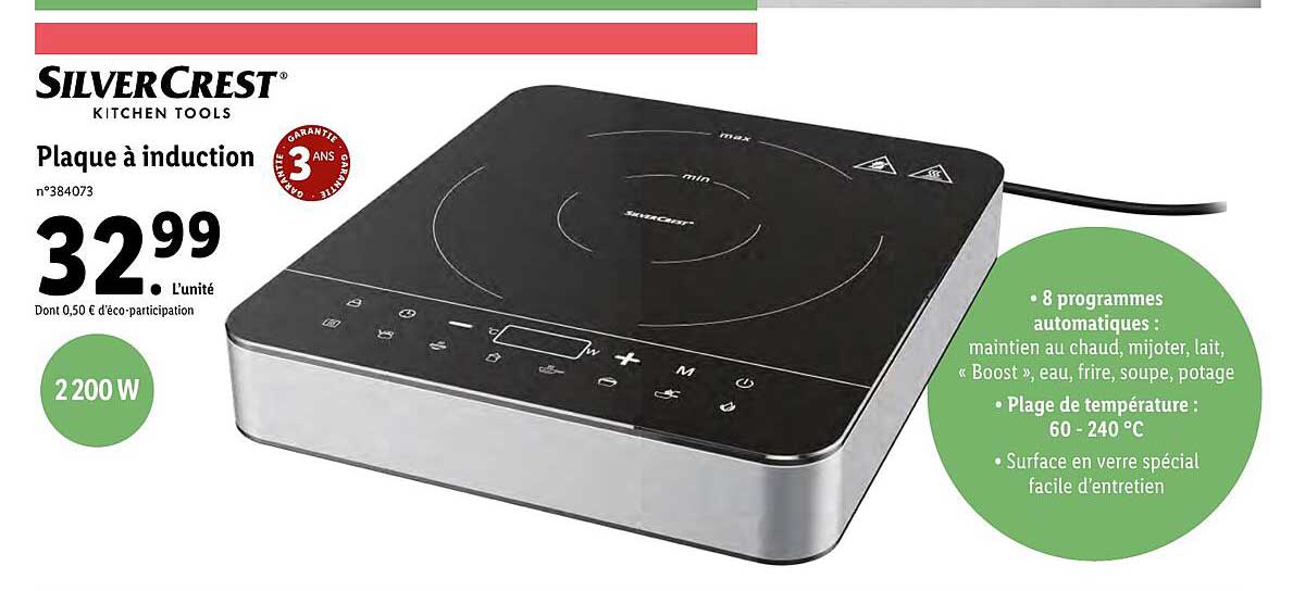 plaque à induction silver crest