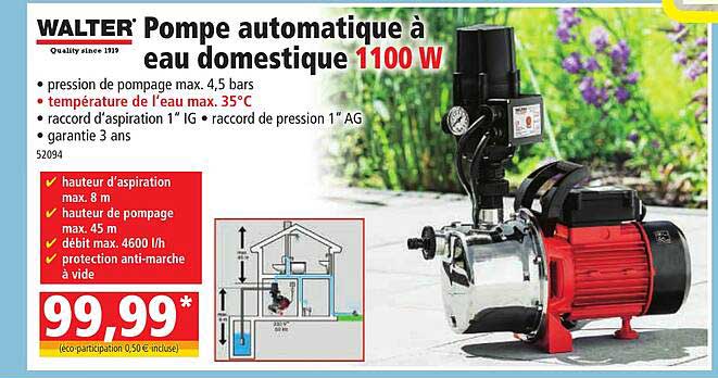 pompe automatique à eau domestique walter