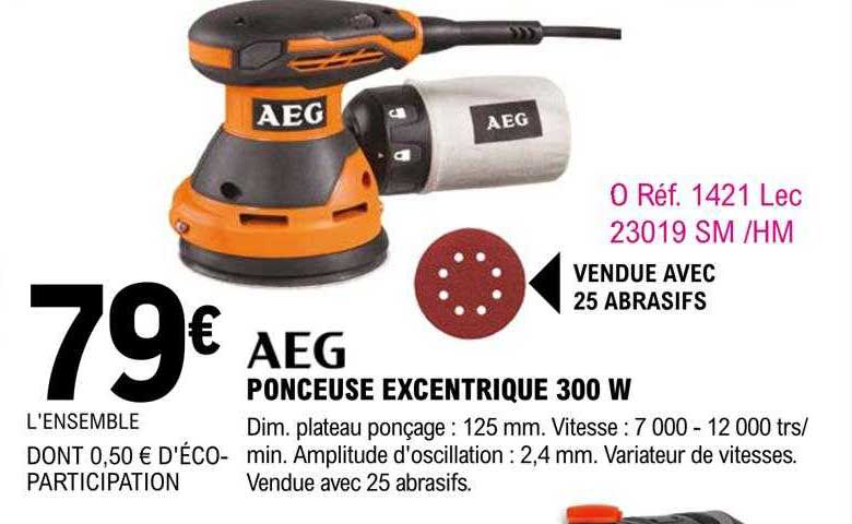 ponceuse excentrique 300 w aeg