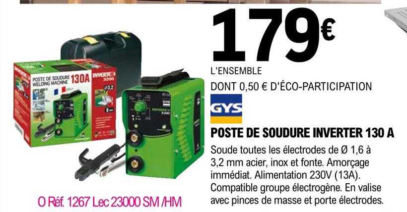 poste de soudure inverter 130 a gys