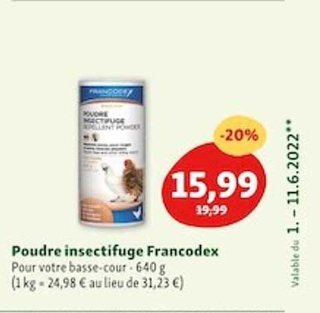poudre insectifuge francodex