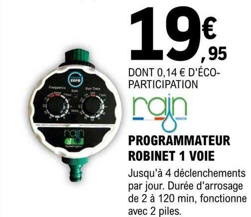 programmateur robinet 1 voie rain