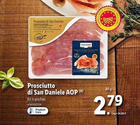 Prosciutto Di San Daniele Aop Italiamo