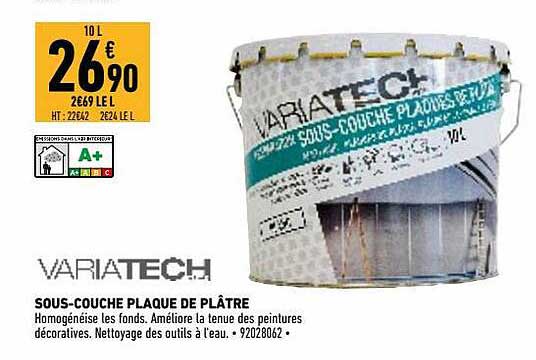 sous-couche plaque de plâtre variatech
