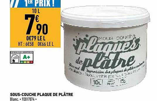 sous-couche plaque de plâtre