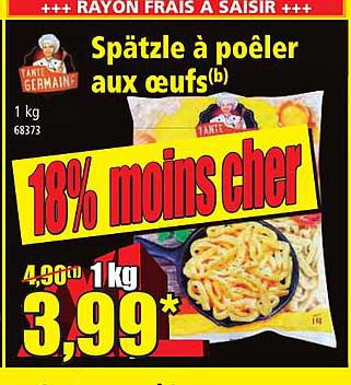 spätzle à poêler aux oeufs tante germaine