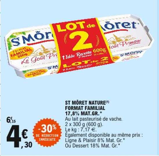 st môret nature format familial 17,8% mat. gr.