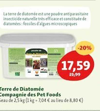 terre de diatomée compagnie des pet foods